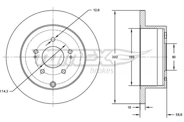 TOMEX Brakes Bremsscheibe